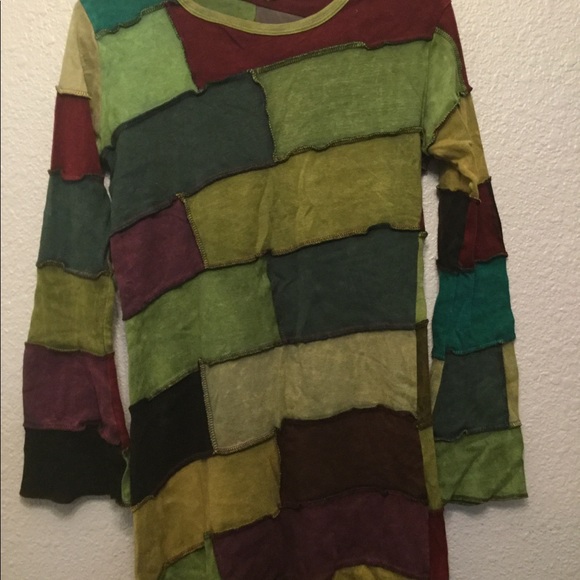 Jayli Patchwork Dress Size L - Picture 3 of 6